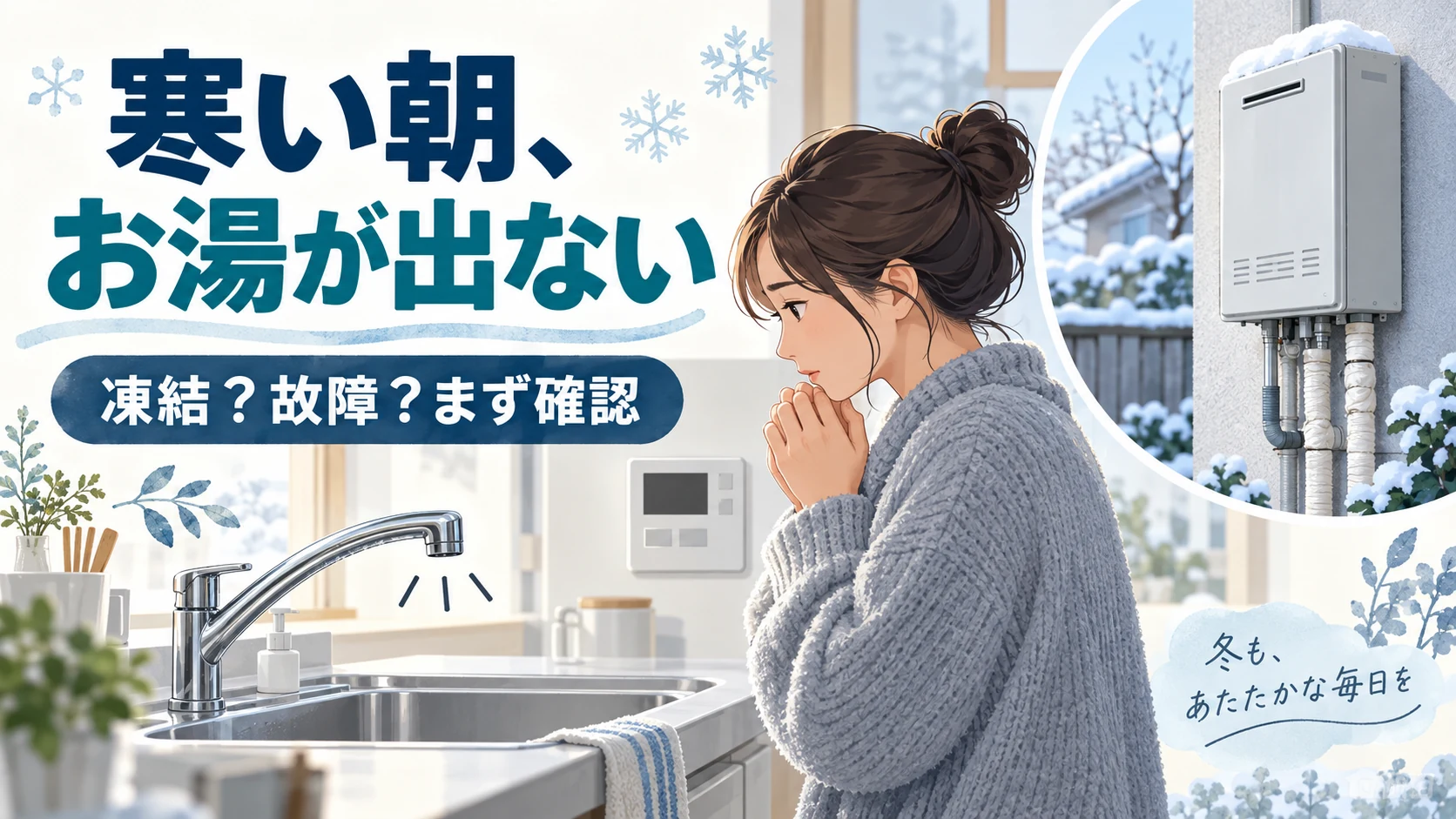 寒い朝にお湯が出ない｜凍結と故障を分ける確認順、待つ時と相談する時