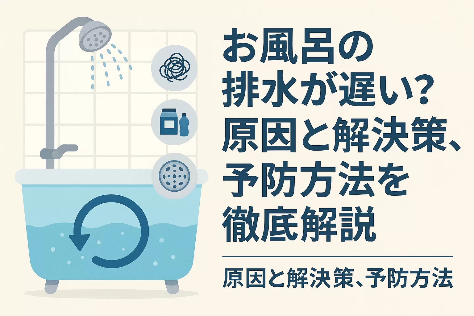 お風呂の排水が遅い？原因