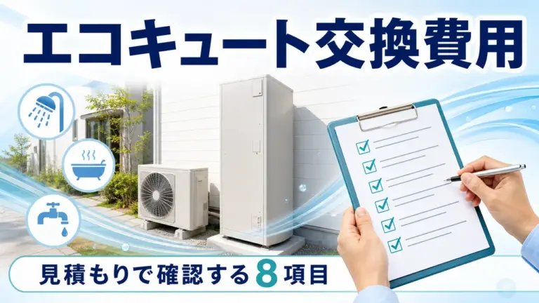 エコキュート交換費用と見積もりで確認する8項目
